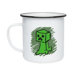 Кружка эмалированная Сreeper - PrintSalon