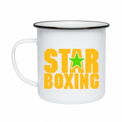 Кружка емальована Зірка Боксу - PrintSalon