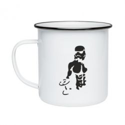 Кружка эмалированная Star Wars с гантелей - PrintSalon