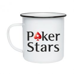 Кружка эмалированная Stars of Poker - PrintSalon