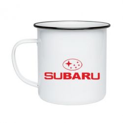 Кружка эмалированная Subaru - PrintSalon
