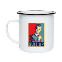 Кружка эмалированная Suit up! - PrintSalon