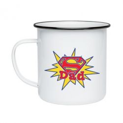 Кружка эмалированная Super Dad - PrintSalon