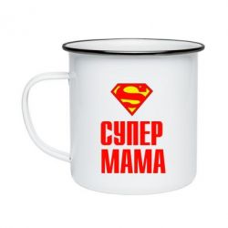 Кружка емальована Супер Мама - PrintSalon