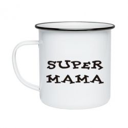 Кружка эмалированная Супер мама - PrintSalon