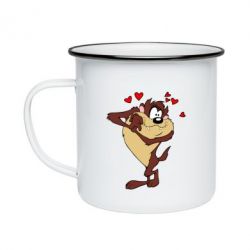 Кружка емальована Taz in love - PrintSalon