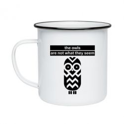 Кружка емальована The owls are not what they seem - PrintSalon