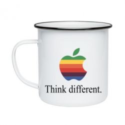 Кружка эмалированная Think different. - PrintSalon