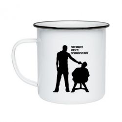 Кружка емальована Three minutes. - PrintSalon