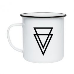 Кружка эмалированная Triangles - PrintSalon