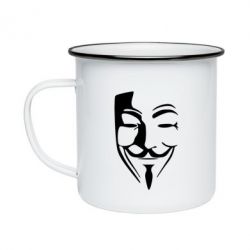Кружка эмалированная Tribal anonymous - PrintSalon