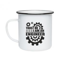Кружка эмалированная Trust me, i am an engineer - PrintSalon
