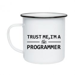 Кружка эмалированная Trust me, i'm a programmer - PrintSalon