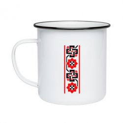 Кружка эмалированная Украiiнський орнамент - PrintSalon
