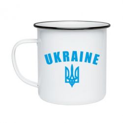 Кружка эмалированная Ukraine + герб - PrintSalon