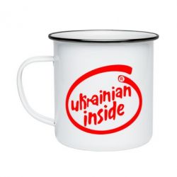 Кружка эмалированная Ukrainian inside - PrintSalon