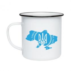 Кружка емальована Ukrainian Map - PrintSalon