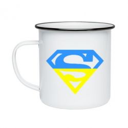 Кружка эмалированная Український Superman - PrintSalon