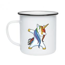 Кружка эмалированная Unicorn dabbing - PrintSalon