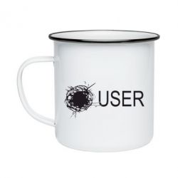 Кружка эмалированная User Habrahabr - PrintSalon