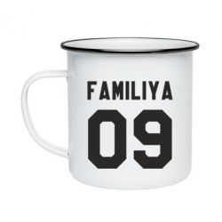 Кружка эмалированная Ваша фамилия и номер - PrintSalon