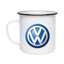 Кружка эмалированная Volkswagen Small Logo - PrintSalon
