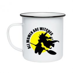 Кружка эмалированная Все женщины - ведьмы - PrintSalon
