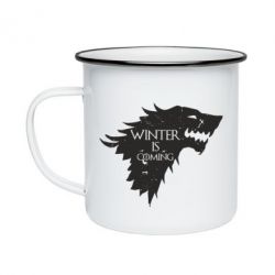 Кружка эмалированная Winter is coming soon - PrintSalon