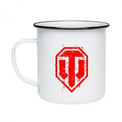 Кружка эмалированная WOT Logo - PrintSalon