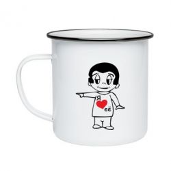 Кружка емальована Я люблю її
