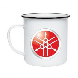 Кружка эмалированная Yamaha Logo 3D - PrintSalon