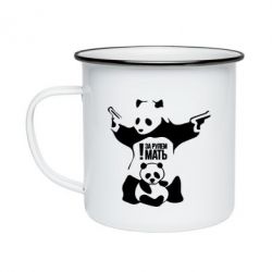 Кружка эмалированная За рулем мать - PrintSalon