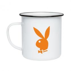 Кружка эмалированная Заяц Playboy - PrintSalon
