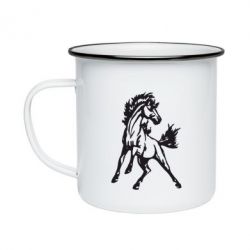 Кружка эмалированная Жеребец - PrintSalon