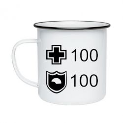 Кружка емальована Життя і броня - PrintSalon