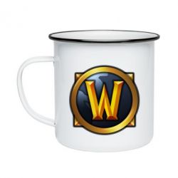 Кружка емальована Значок wow - PrintSalon