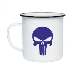 Кружка эмалированная Зубастый череп - PrintSalon