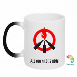 Чашка-хамелеон All you need is love (Коктейль Молотова) - PrintSalon