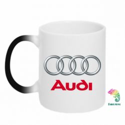 Чашка-хамелеон Audi 3D Logo - PrintSalon