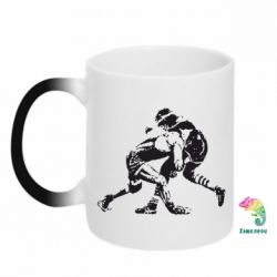 Чашка-хамелеон Борцы сражаются - PrintSalon