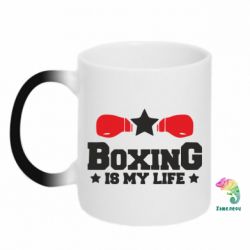 Чашка-хамелеон Boxing is my life - PrintSalon