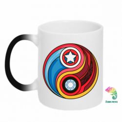 Чашка-хамелеон Captain America & Iron Man - PrintSalon