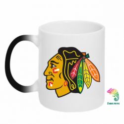 Чашка-хамелеон Chicago Black Hawks - PrintSalon