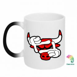 Чашка-хамелеон Chicago Bulls бык - PrintSalon