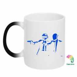 Чашка-хамелеон Daft Punk group-PrintSalon Чашка-хамелеон Daft Punk group