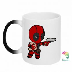 Чашка-хамелеон Дедпуз з пакетиком - PrintSalon