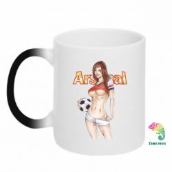 Чашка-хамелеон Девушка Арсенал - PrintSalon