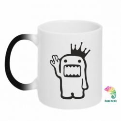 Чашка-хамелеон Домо Кун с короной - PrintSalon