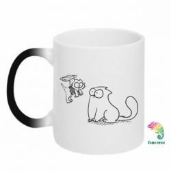 Чашка-хамелеон Два кота - PrintSalon