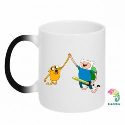 Чашка-хамелеон Джейк и Фин